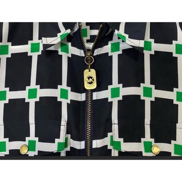 Michael Kors blouse tee top Shirt green blue - Picture 2 of 8